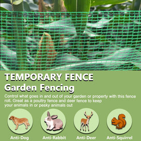 Tilvex 50 zip ties included for quick, secure temporary fencing setup.