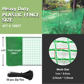 Tilvex green heavy-duty fence installed along a yard boundary.