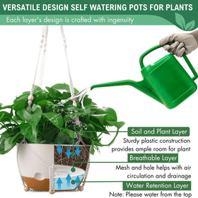 TIMOSUKI bohemian hanger adds indoor decor flair to vertical plant displays.