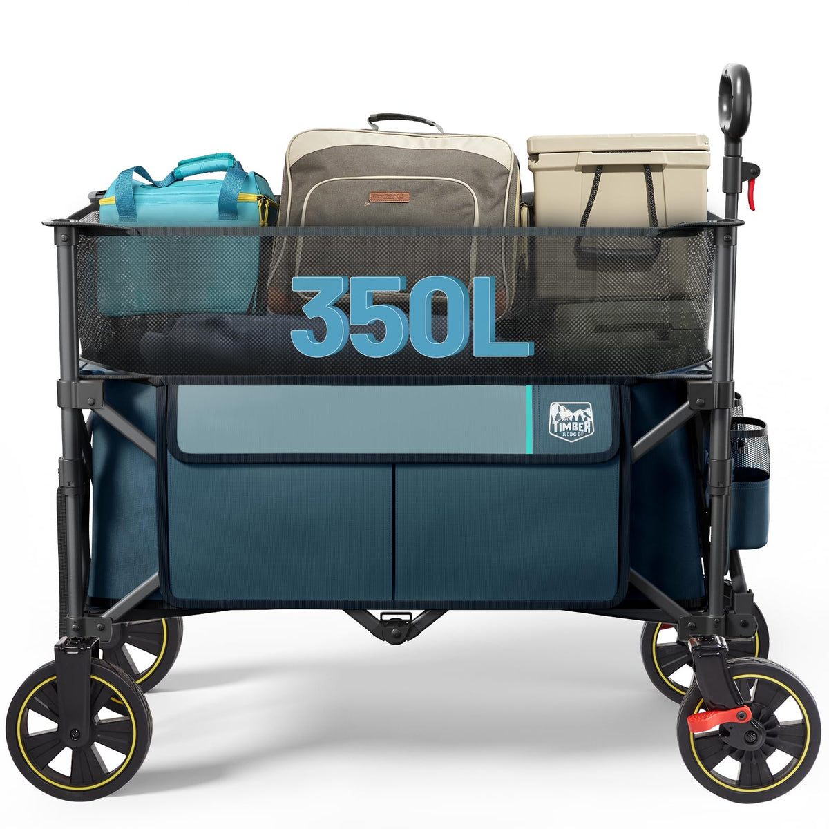 Timber Ridge 350L wagon capacity shows open loading area for gear