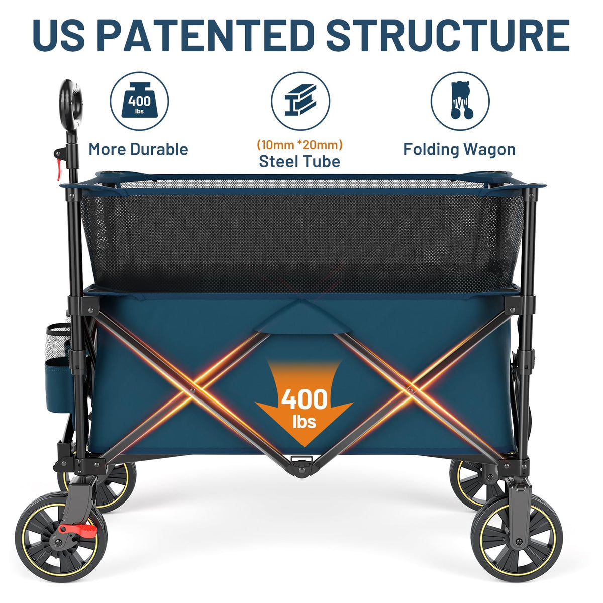 Timber Ridge 350L wagon heavy-duty frame for rugged tasks