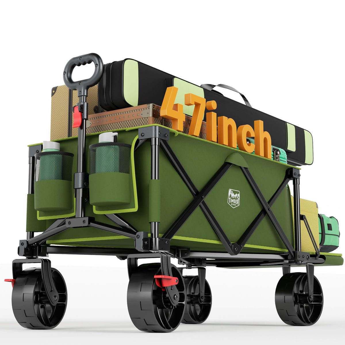 Timber Ridge 47in collapsible wagon with tailgate for easy loading