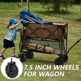 Timber Ridge all-terrain wheel in camping and gardening environments.