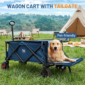 TIMBER RIDGE wagon with brakes, 360° front wheel for safer towing