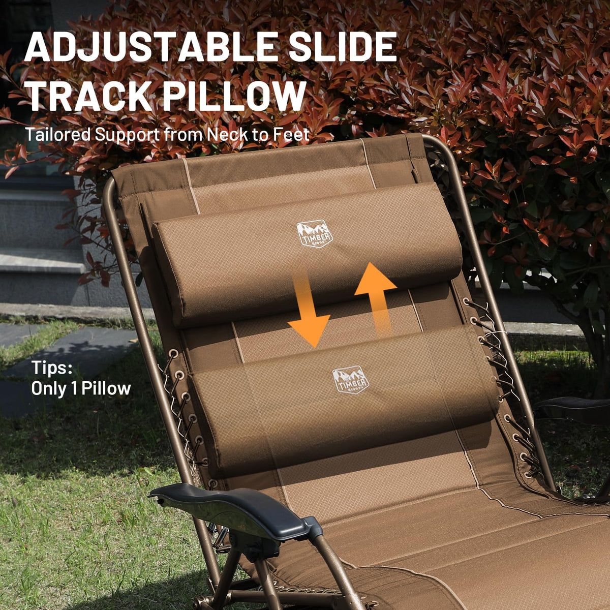 TIMBER RIDGE Side-table-cup-holder image illustrates convenient beverage access