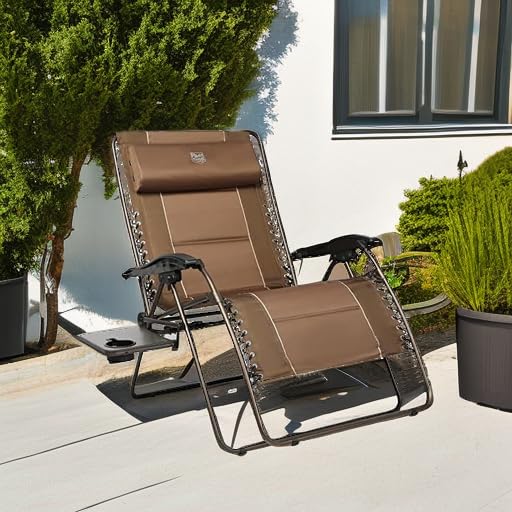 TIMBER RIDGE Chair recline-angle image demonstrates adjustable 0 to 170 degrees