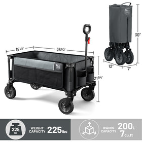 Timber Ridge wagon features a durable steel frame designed for heavy loads.