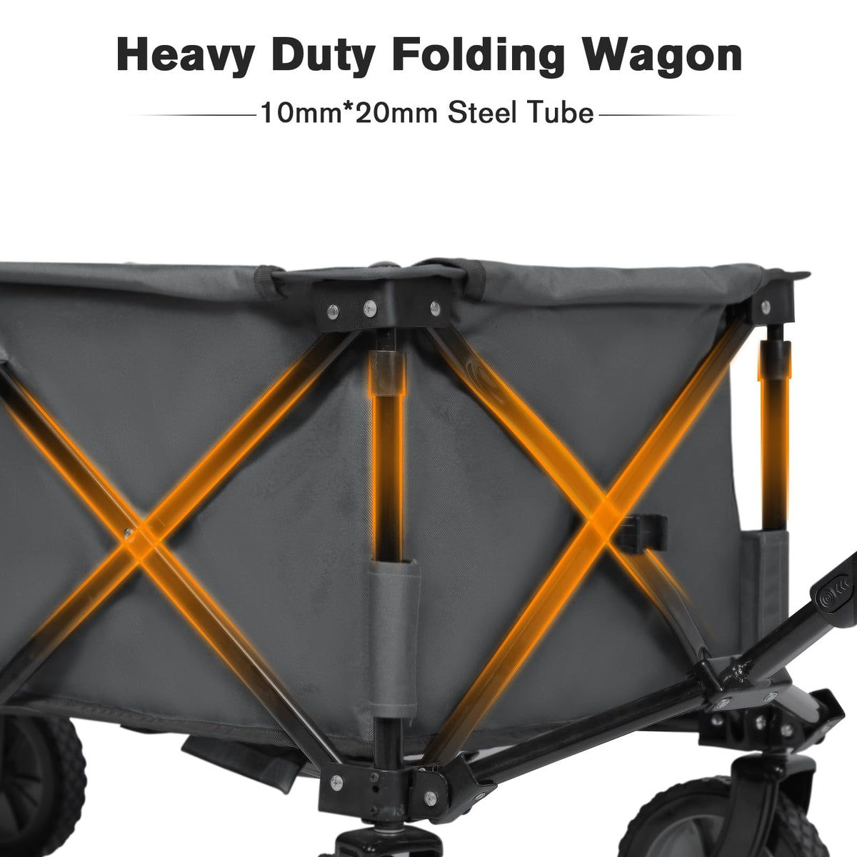 Timber Ridge wagon folded for compact storage in a trunk or closet.
