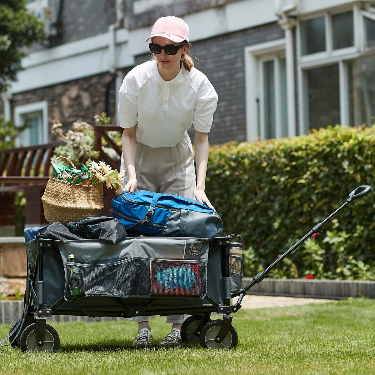Timber Ridge wagon in outdoor setting highlighting versatile use for camping.