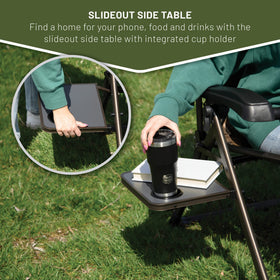 TIMBER RIDGE zero gravity chair is ideal for patio, lawn, or campsite.
