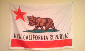 Time Roaming New California Republic flag wall display showing vivid color for decor
