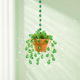TIMECOSY Sun Catchers window beaded succulent sparkles in sunlight for elegant window decor.