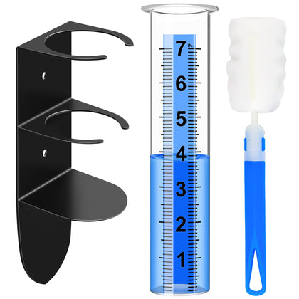 Timenued rain gauge outdoor 7-inch for precise garden rainfall measurement.