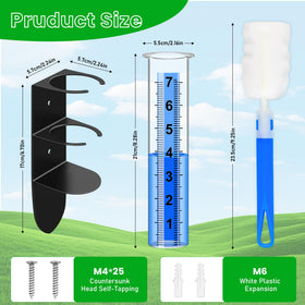 Timenued stainless steel rack holder secures a sturdy outdoor display.