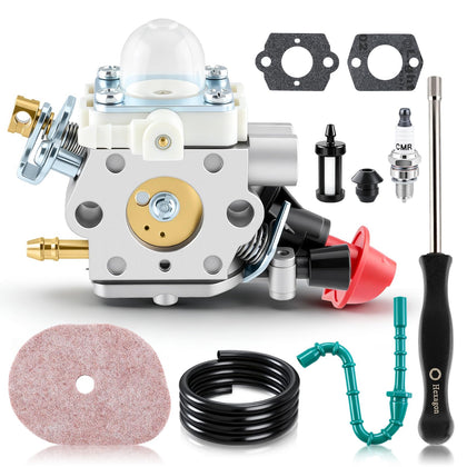 TIMEPAL carburetor kit front view for Stihl FS56RC with metal throttle compatibility.