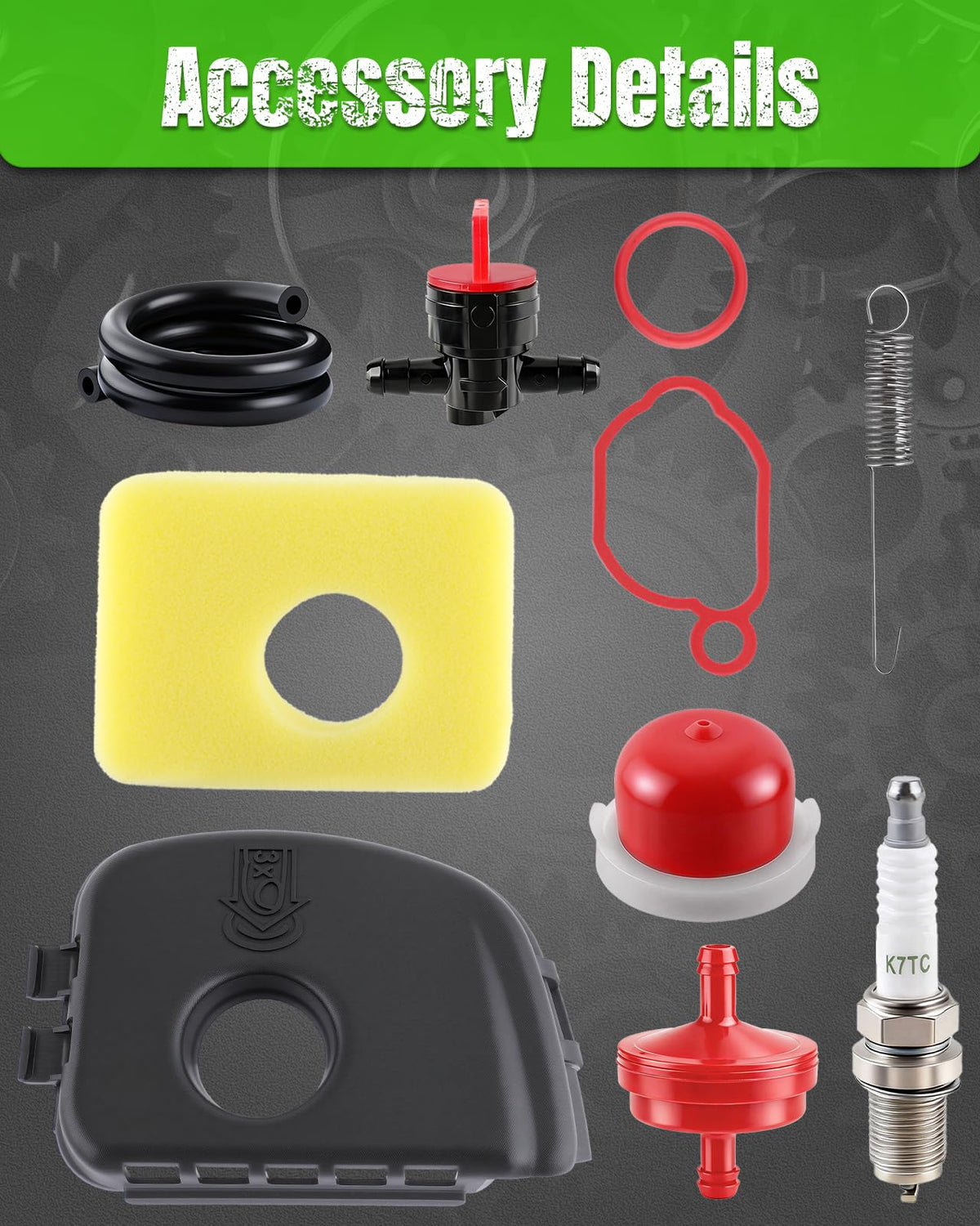 TimePal spark plug photo emphasizes proper ignition for smooth operation.