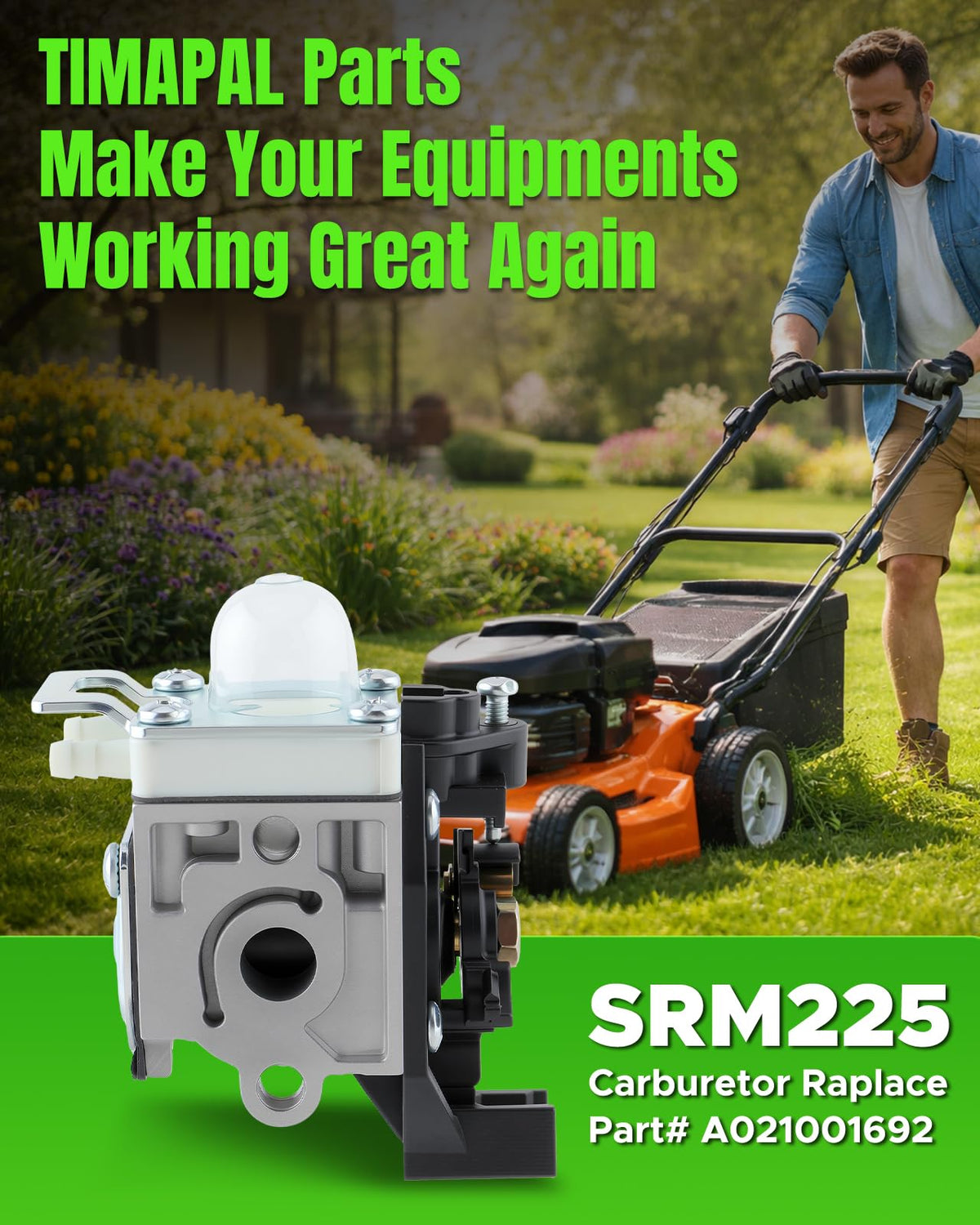 TIMEPAL SRM-225 fuel-line-assembly visible for steady fuel delivery.