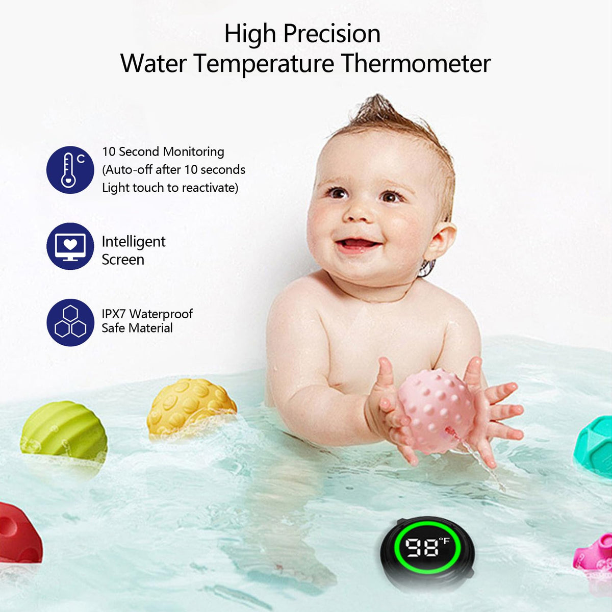 Timloon bath thermometer floating waterproof for tub monitoring