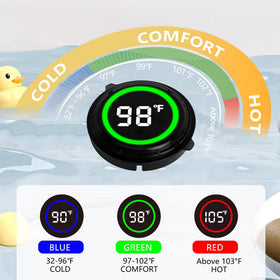 Timloon floating thermometer for swimming pool with high-visibility readout