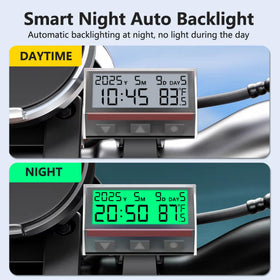 Timloon solar powered dashboard clock recharges in sunlight for continuous use.
