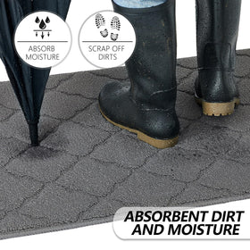 TIMO indoor mat non-slip backing prevents slipping on dry floors.