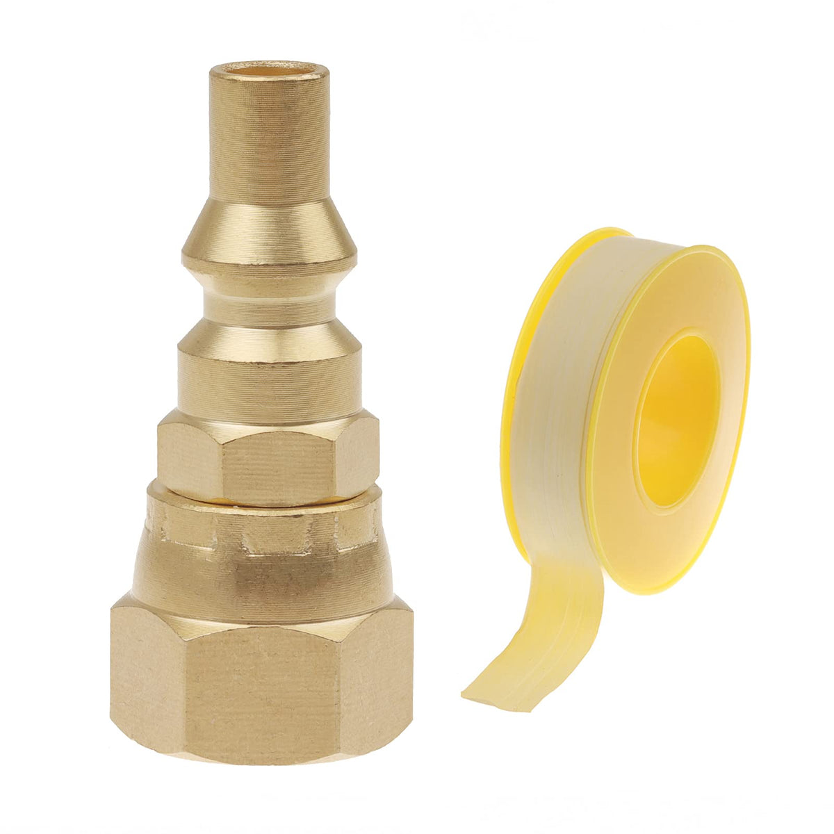 Timsec package includes fittings and tape for a complete hookup solution