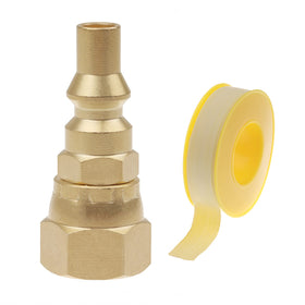 Timsec package includes fittings and tape for a complete hookup solution