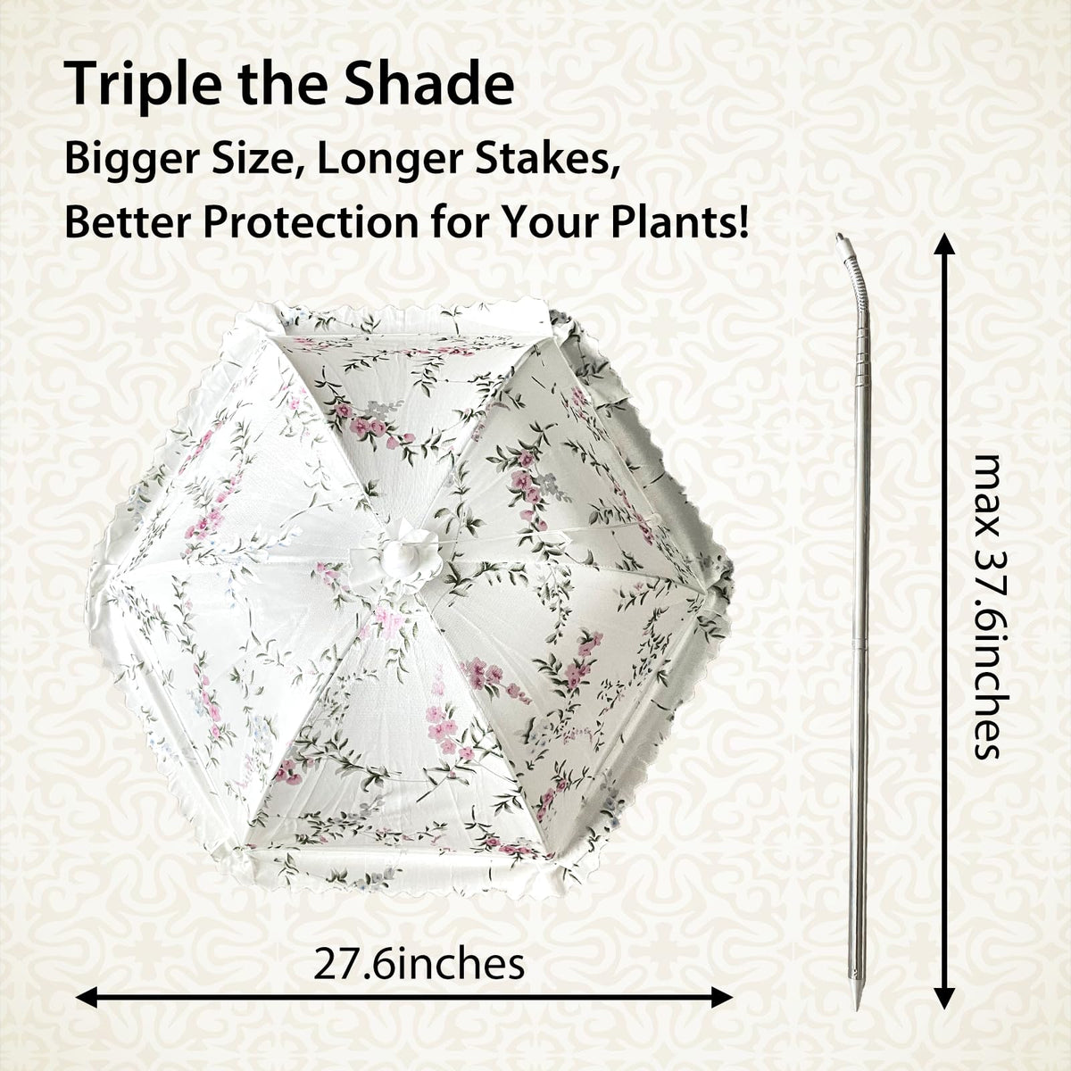 TIMSO outdoor shade umbrella height-adjustment enables flexible garden coverage