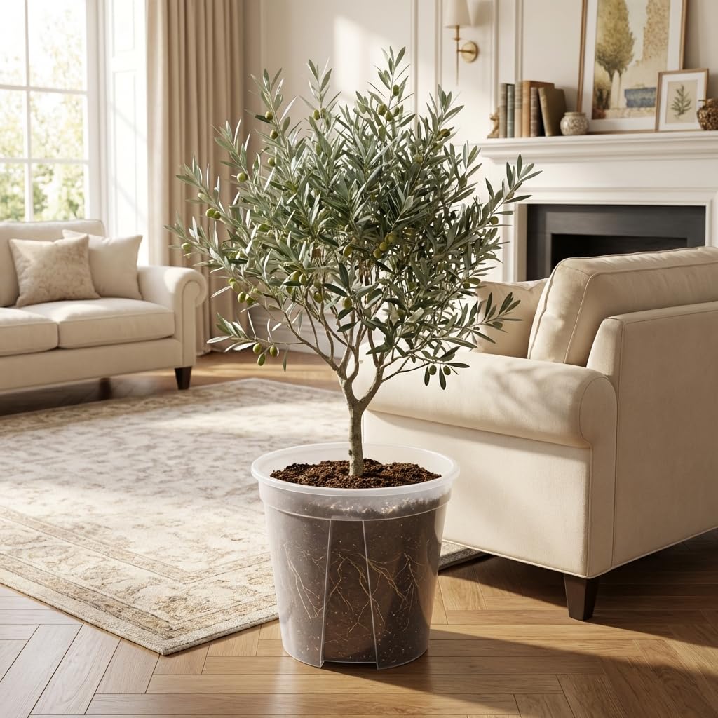 TineDew clear nursery pot 8-3 inch perfect for repotting mid-size houseplants.