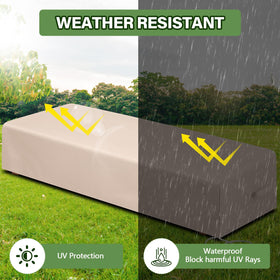 Tingjoo lounge cover offers UV protection and weather resistance.