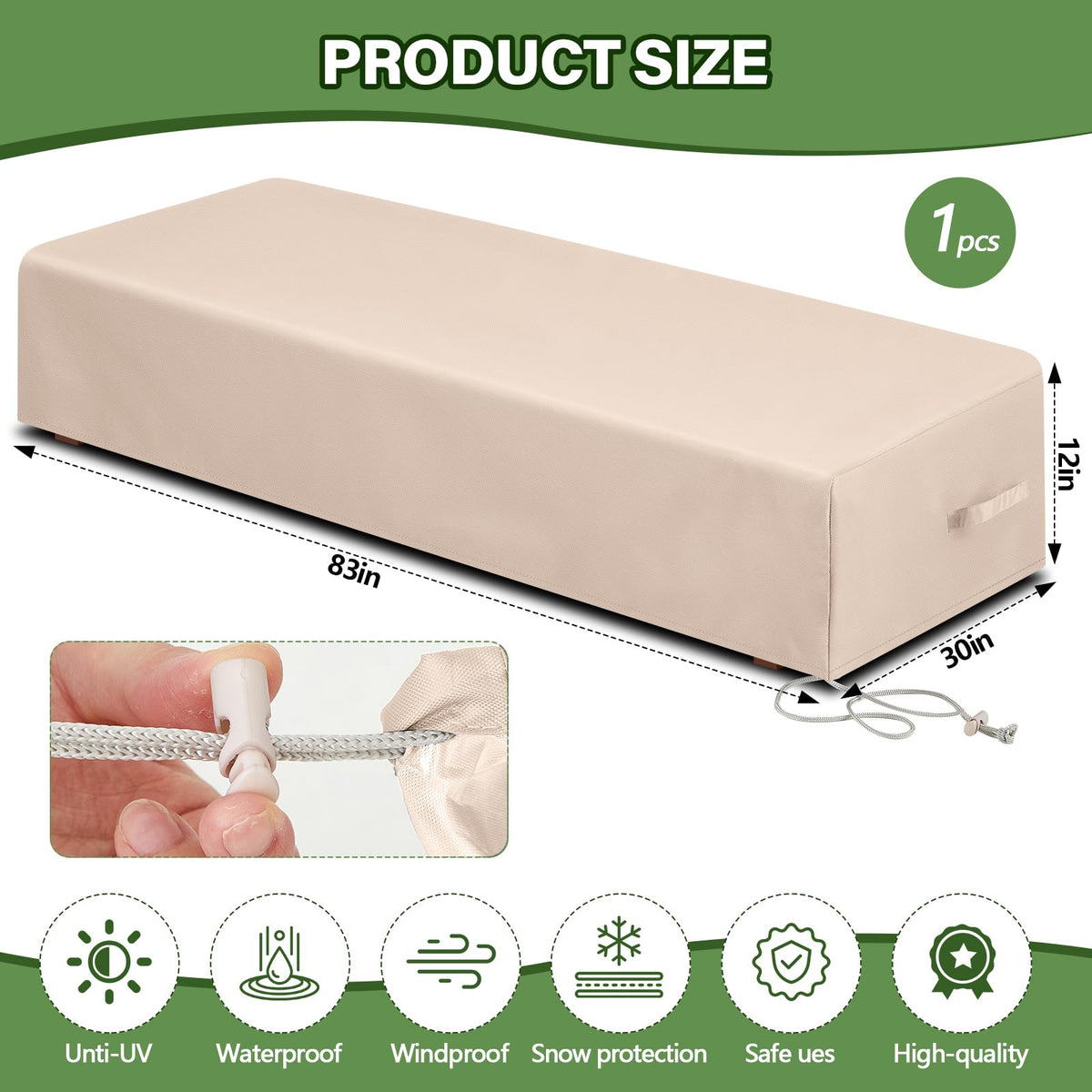 Tingjoo waterproof fabric close-up highlights UV protection for lasting color.