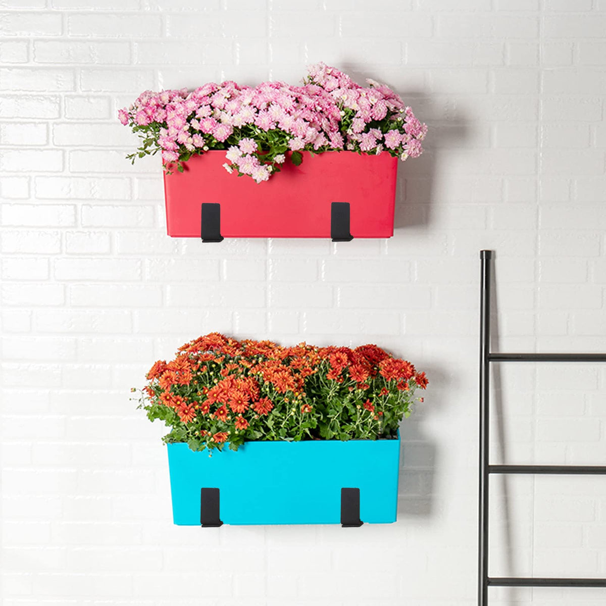 TINGYU steel planter holder set includes screws and stoppers for quick setup