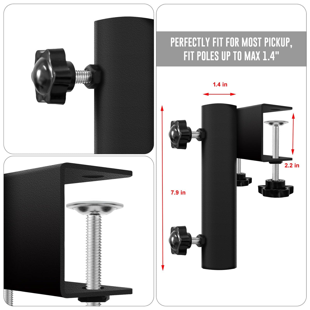 TINGYU universal flag pole mount used on Tacoma/Tundra with compatible poles