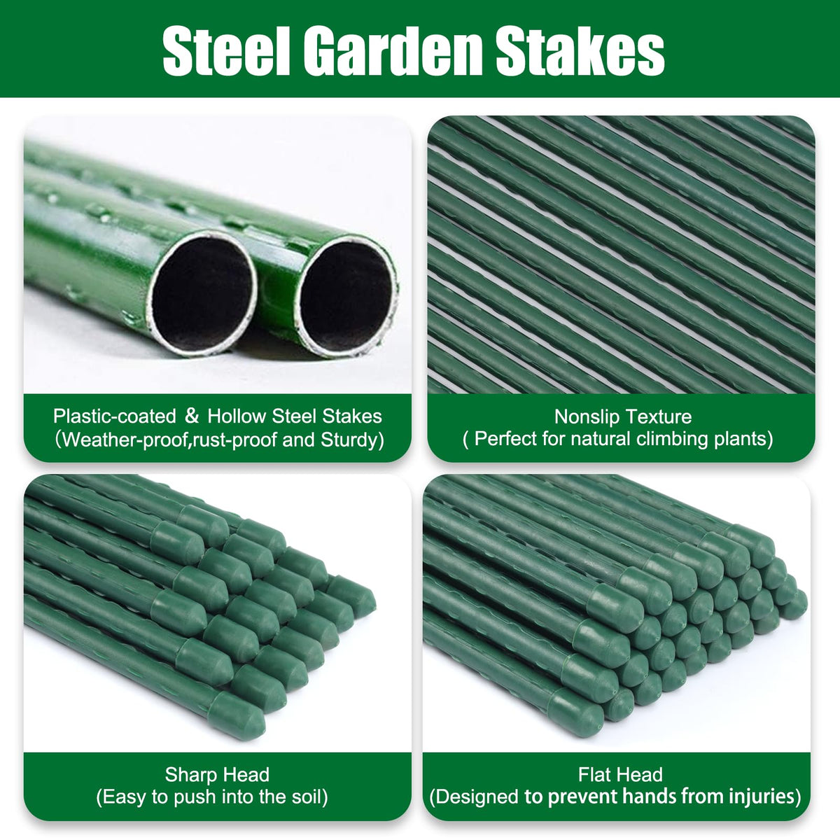 Tingyuan tomato stakes pack of 25 keeps vines upright.