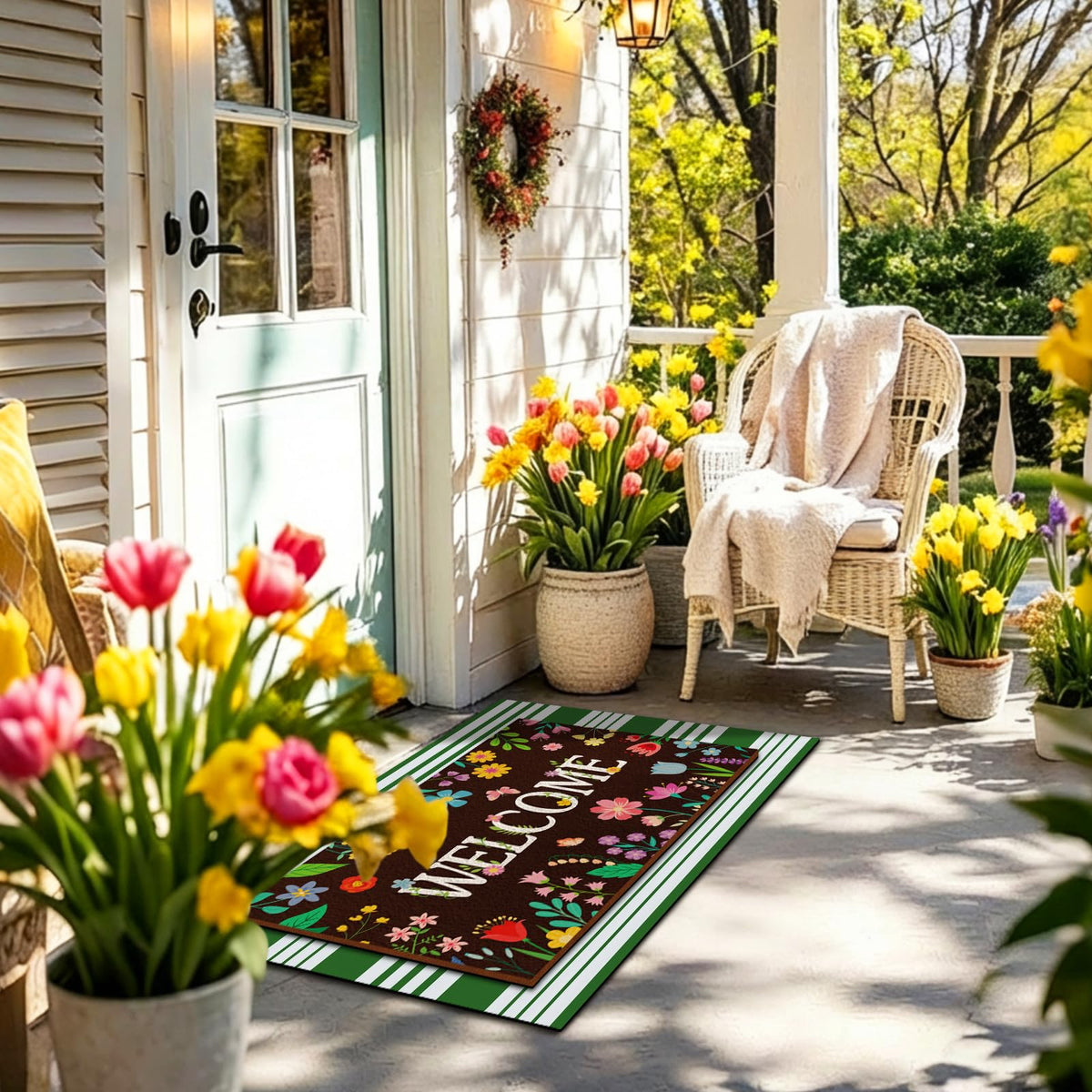 Tinideya 2-piece door mats set offers versatile front porch options