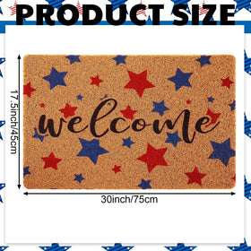 Tinideya 250th anniversary coir mat adds durable, washable outdoor decor.