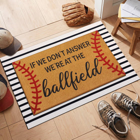 Tinideya baseball theme door mat 43x73cm with sturdy stitching for long-lasting welcome.