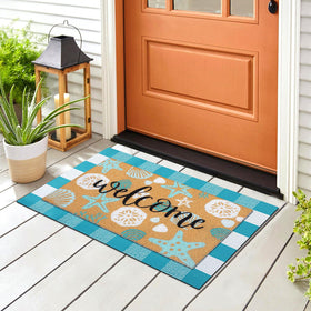 Tinideya coastal mat with sea motif for stylish entryways