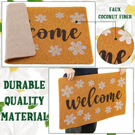 Non-slip rubber backing keeps Tinideya mat in place on varied surfaces.