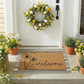 Tinideya dandelion mat close-up weave, showcasing durable construction