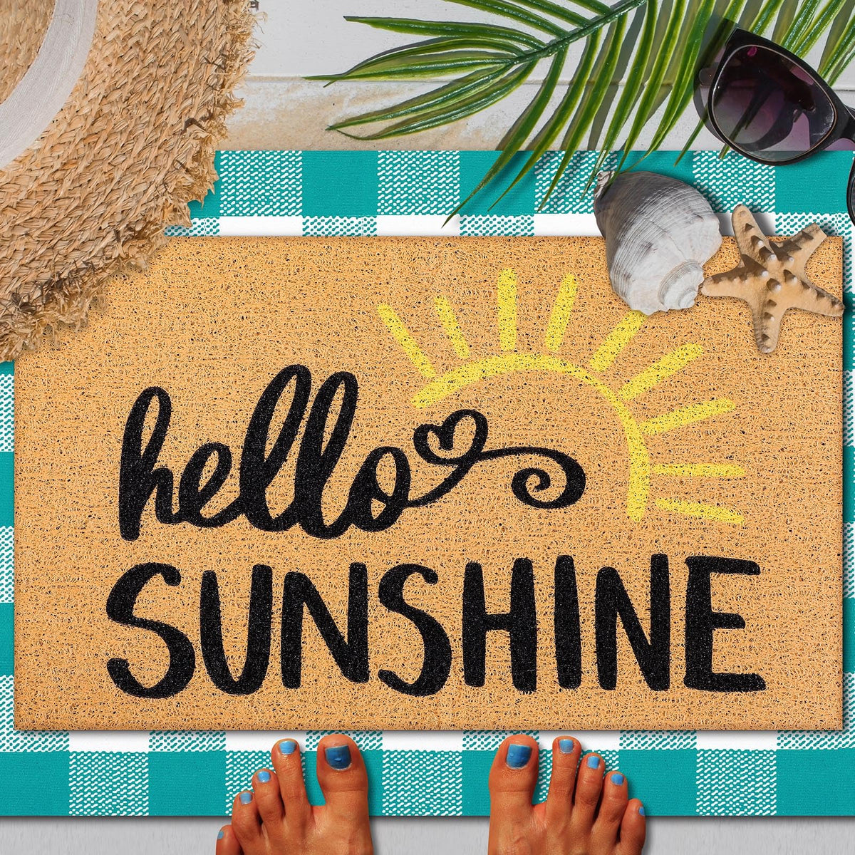 Tinideya easy-clean door mat stays fresh with simple shakes and light brushing