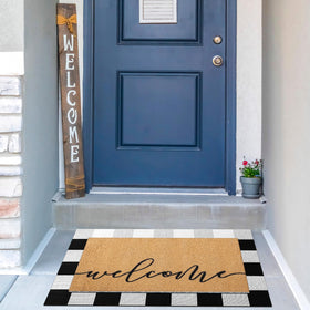 Tinideya 43x73 cm entry rug adapts to indoor or outdoor spaces