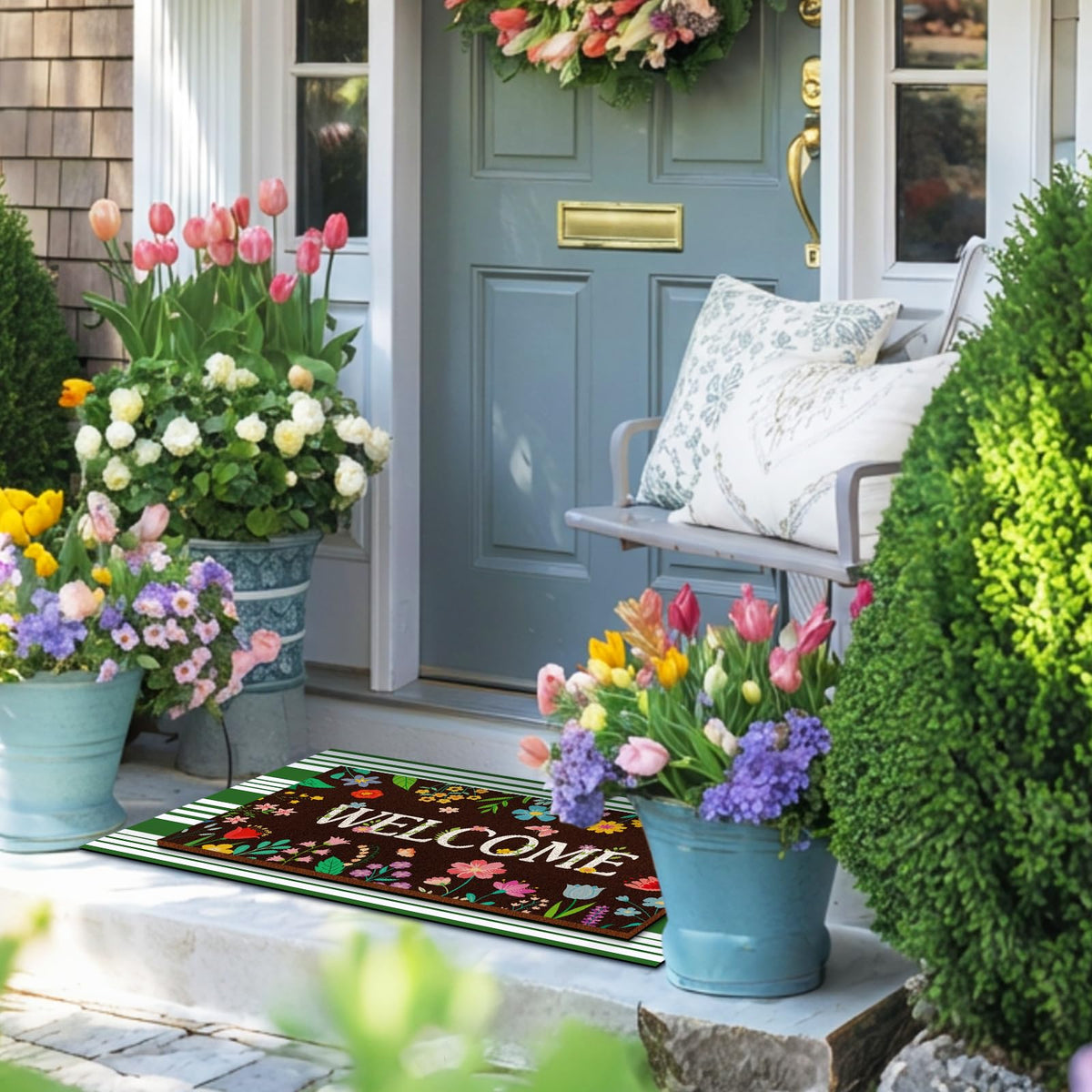 Tinideya entryway mat creates a warm welcome atmosphere