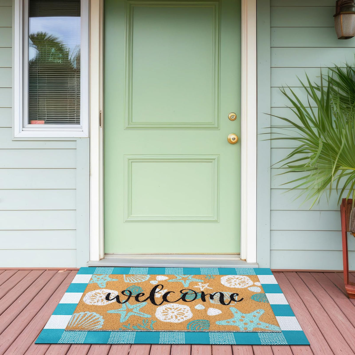 Tinideya front porch decor mat set for coordinated entry styling