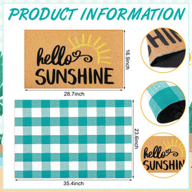 Tinideya hello sunshine front door mat signals a warm welcome to guests
