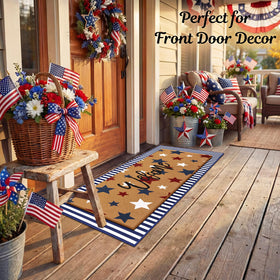 Tinideya Independence Day mat 41x120 cm adds festive curb appeal.