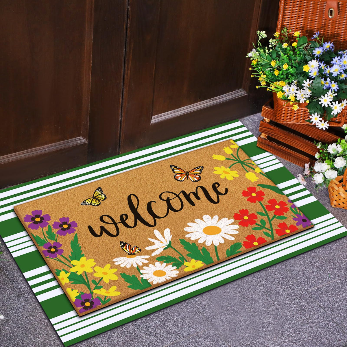 Tinideya indoor-outdoor mat suitable for doors and patios