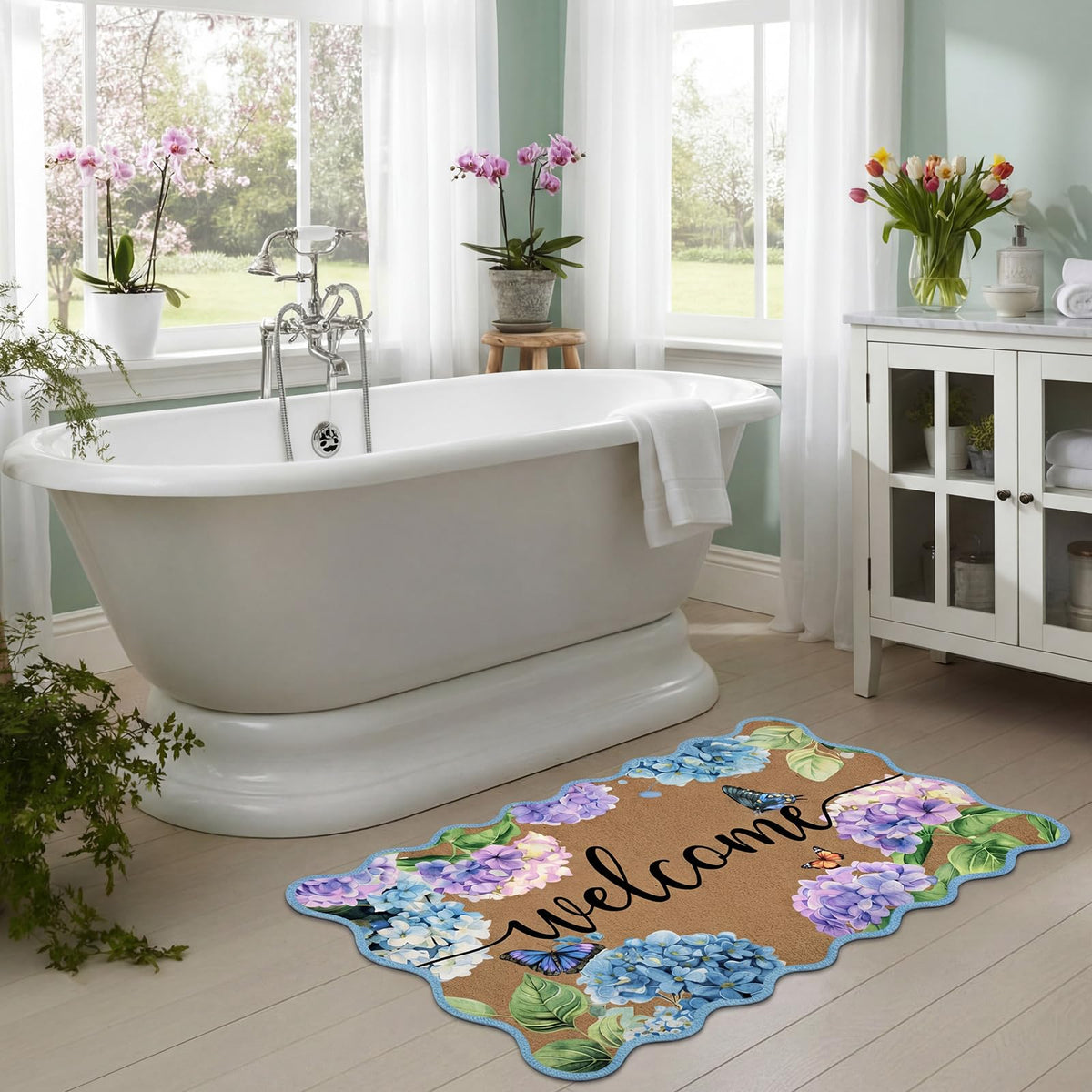 Tinideya multi-use doormat suitable as bathroom or kitchen anti-slip mat