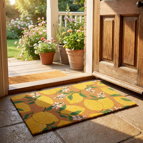 PVC backing provides slip resistance for safe foot traffic.