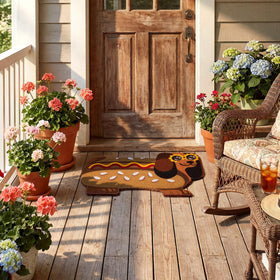 Tinideya Multicolor Pattern Door Mat enhances curb appeal for outdoor and indoor entryways.
